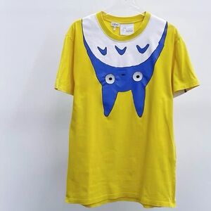 🚩steal Loewe Yellow Tee with Bold Blue Character Graphic